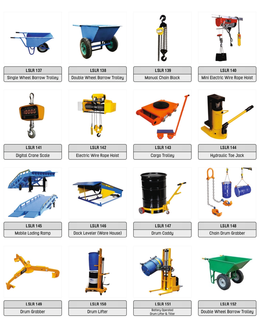 Material Handling Equipment (LSLR 137-152)